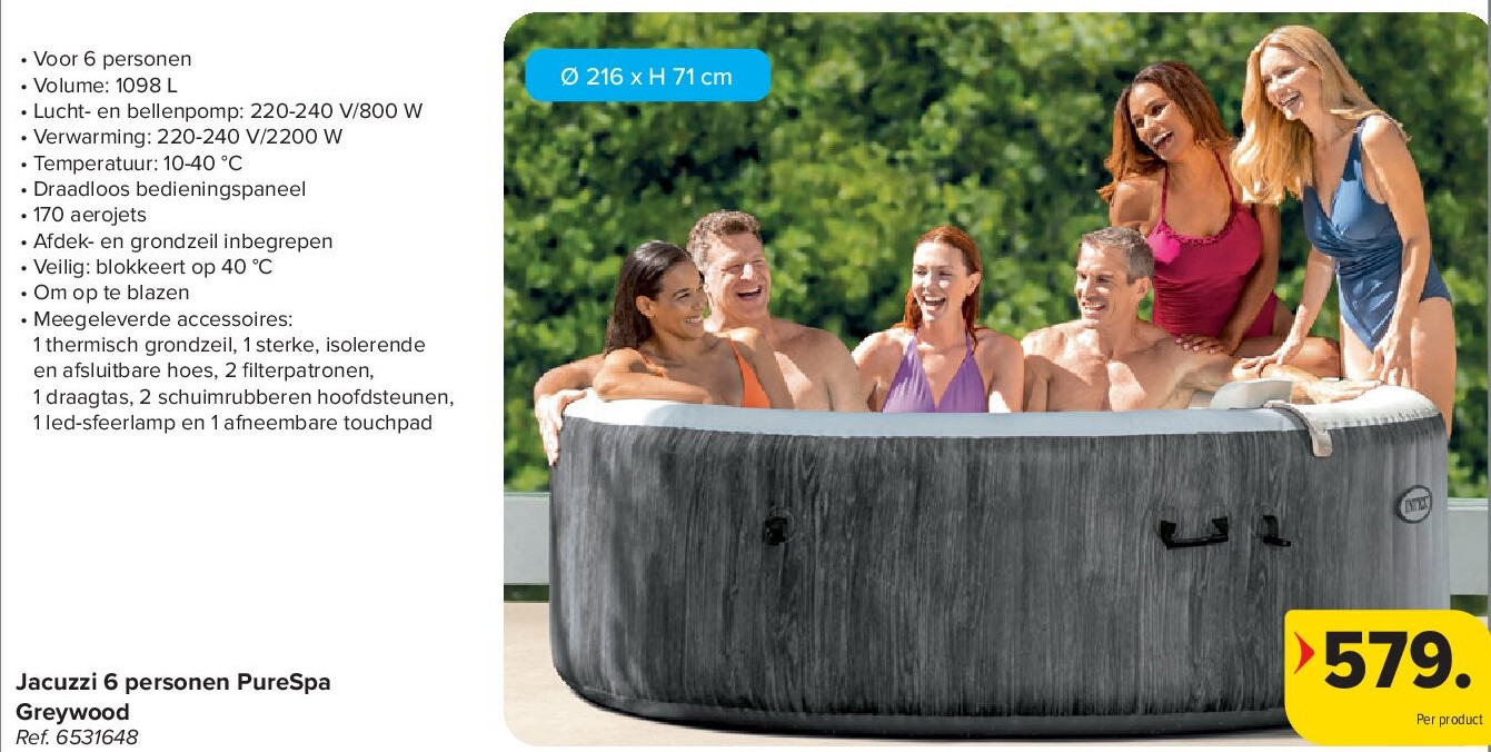 Jacuzzi 6 personen PureSpa Greywood