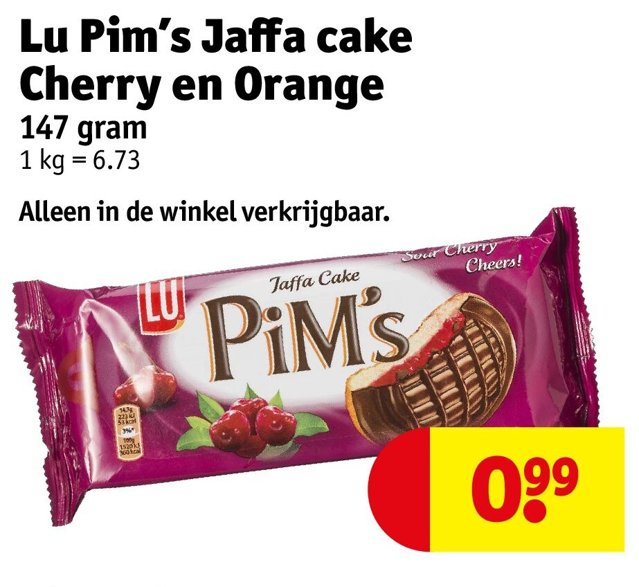 Lu Pim’s Jaffa cake Cherry en Orange