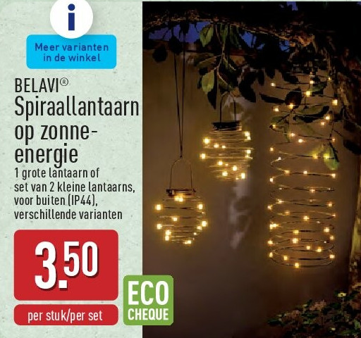 Spiraallantaarn op zonneenergie