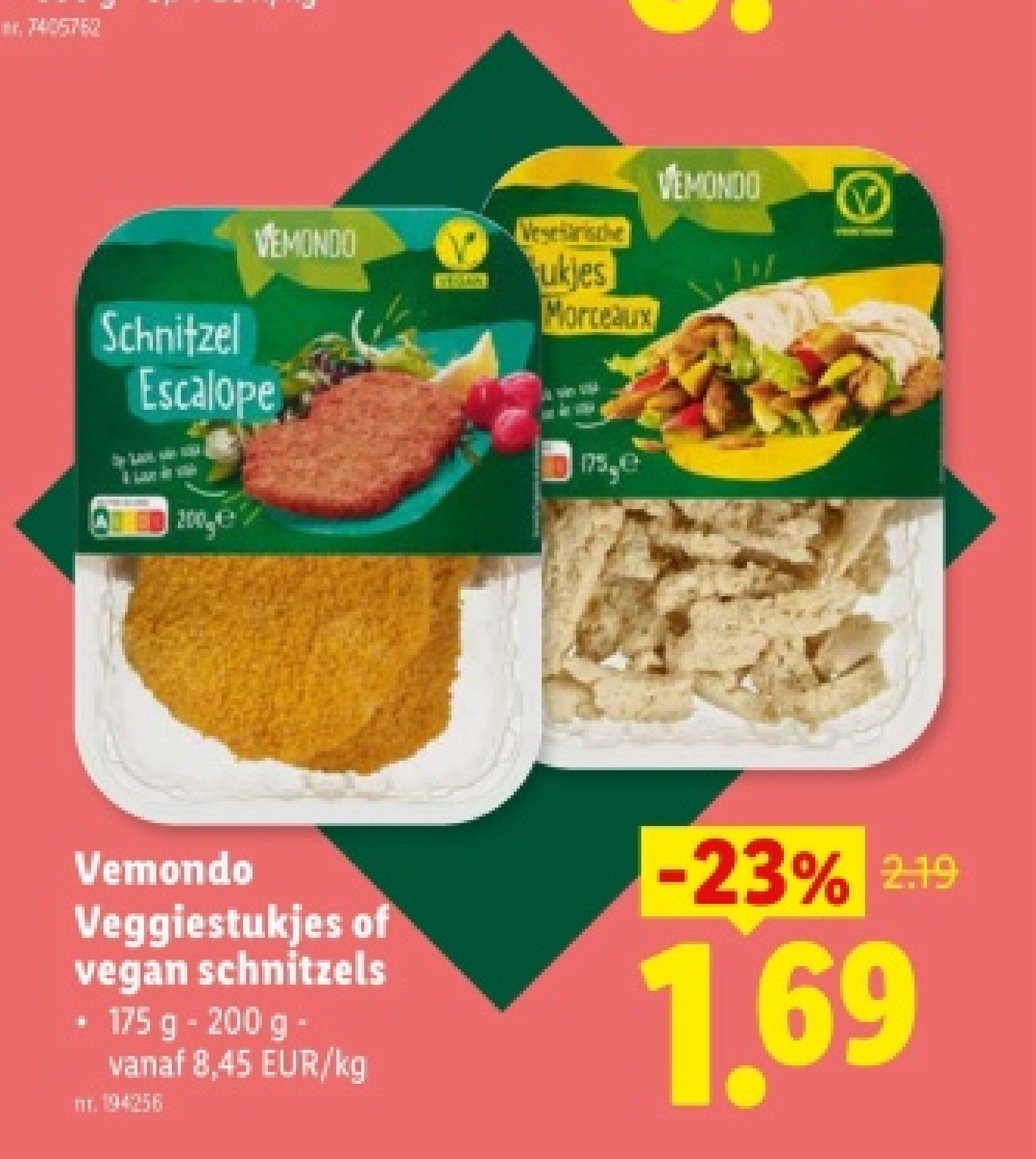 Veggiestukjes of vegan schnitzels