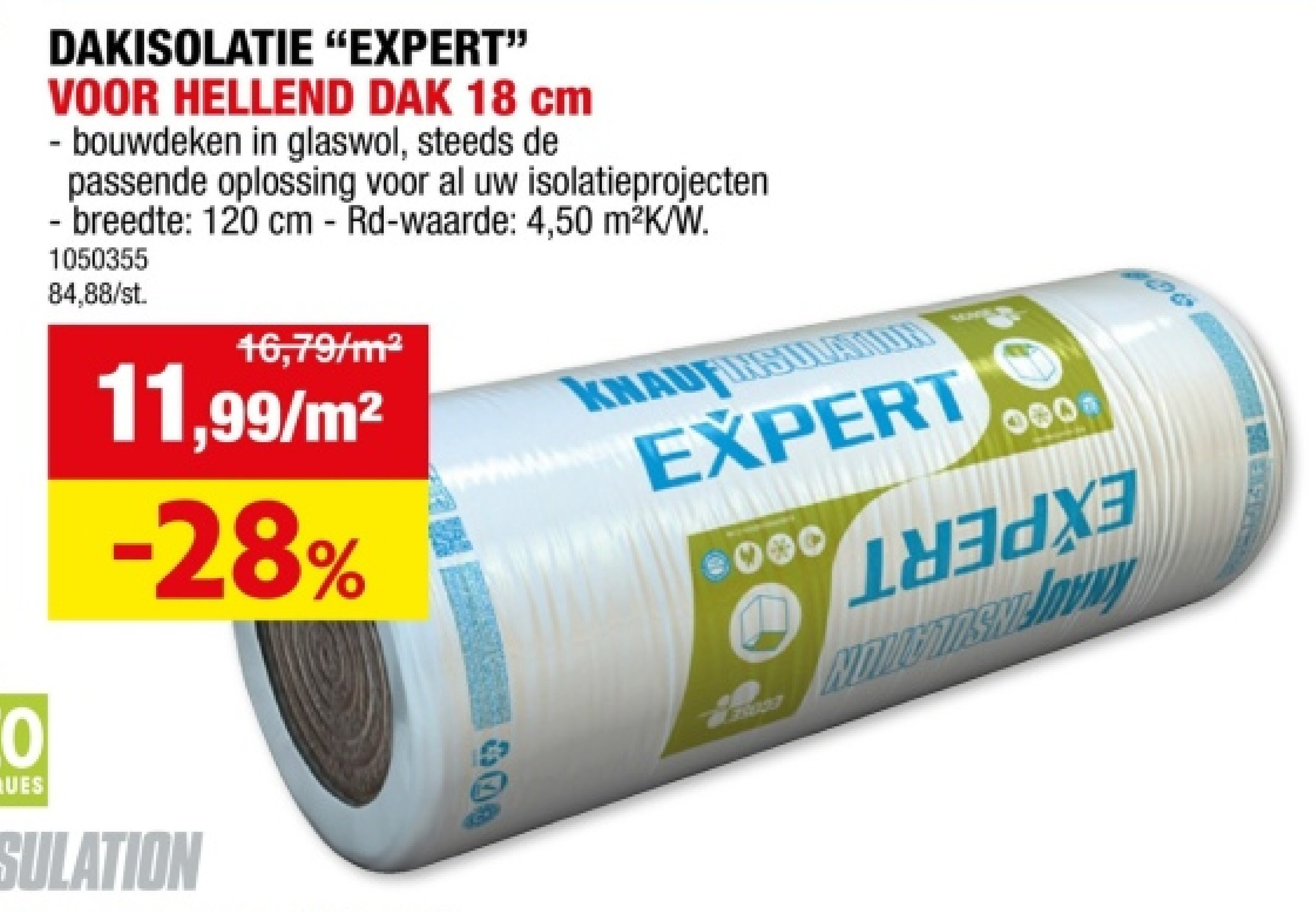 DAKISOLATIE "EXPERT" VOOR HELLEND DAK 18 cm