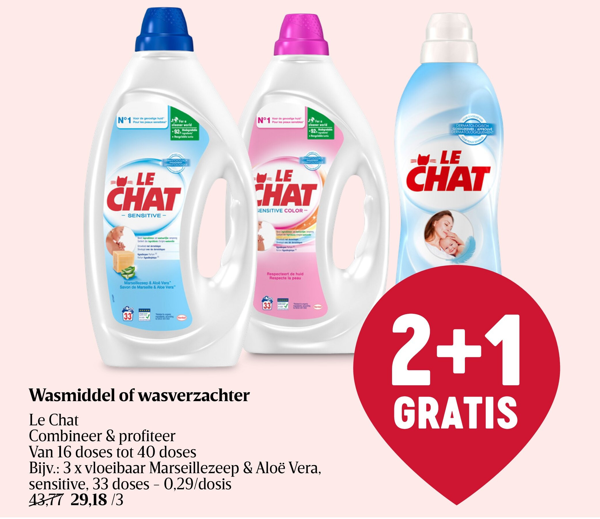 Wasmiddel of wasverzachter