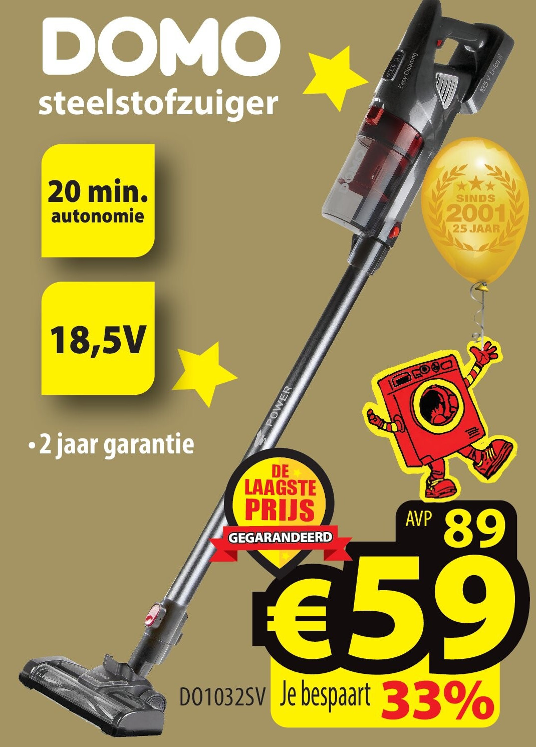 DOMO steelstofzuiger
