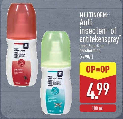Anti- insecten- of antitekenspray
