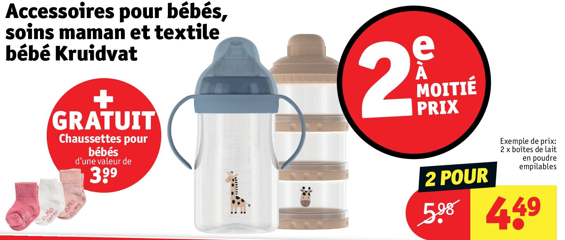 Accessoires pour bébés, soins maman et textile bébé Kruidvat 2 POUR