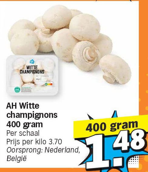 AH Witte champignons 400 gram