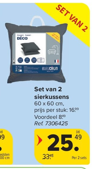 Set van 2 sierkussens