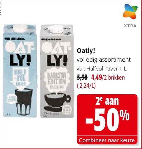 Oatly! Halfvol haver 1 L