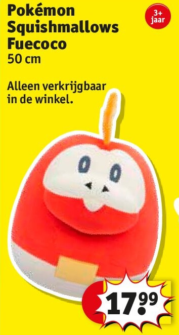 Pokémon Squishmallows Fuecoco