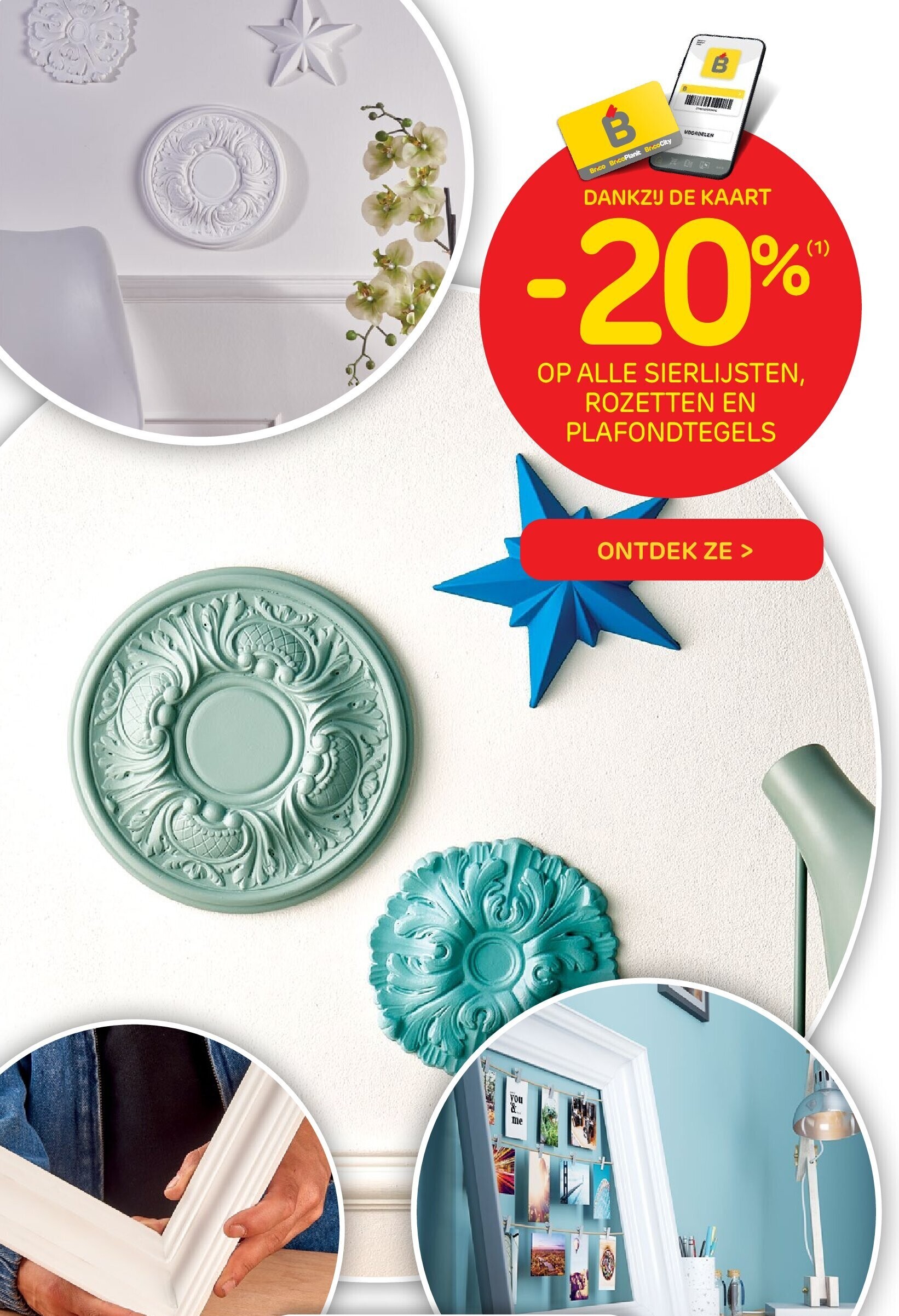 SIERLIJSTEN, ROZETTEN EN PLAFONDTEGELS