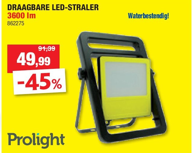 DRAAGBARE LED-STRALER 3600 lm