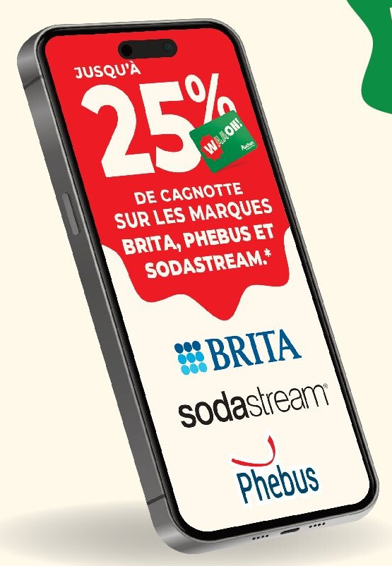 Cagnotte sur les marques Brita, Phebus et Sodastream