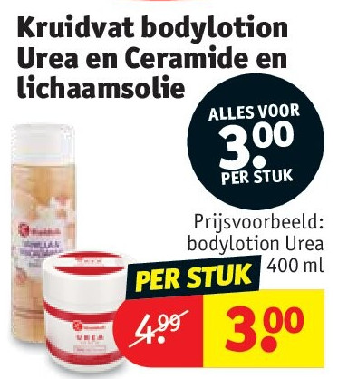 Kruidvat bodylotion Urea en Ceramide en lichaamsolie