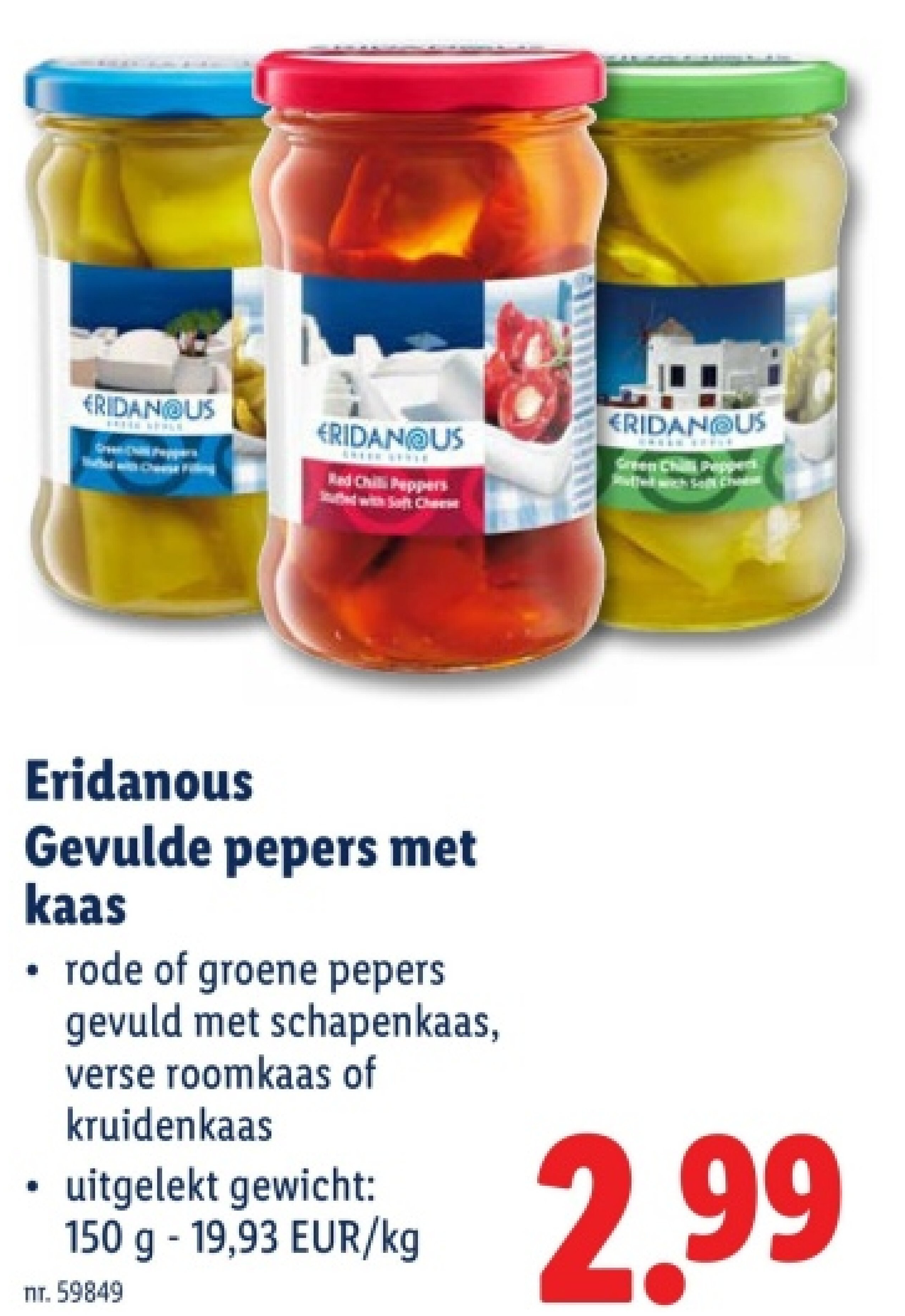 Gevulde pepers met kaas