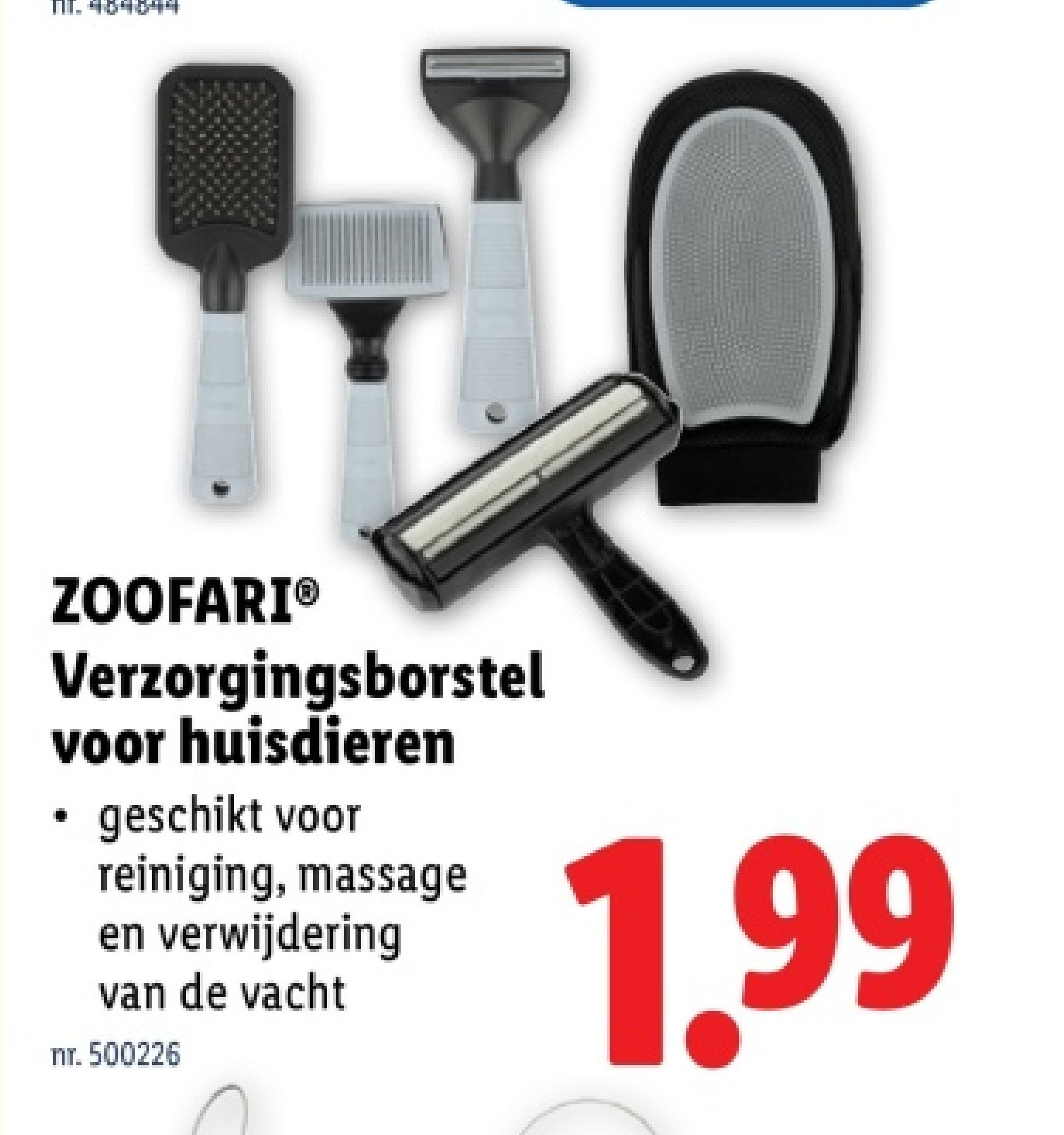 Verzorgingsborstel voor huisdieren