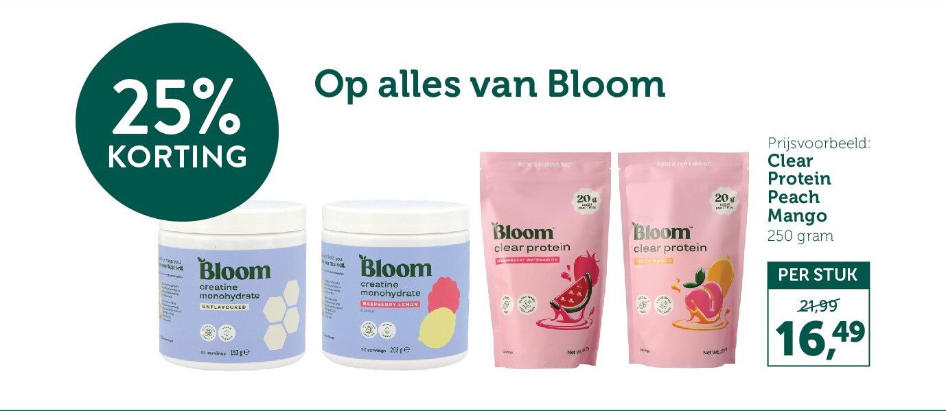 Prijsvoorbeeld: Clear Protein Peach Mango 250 gram