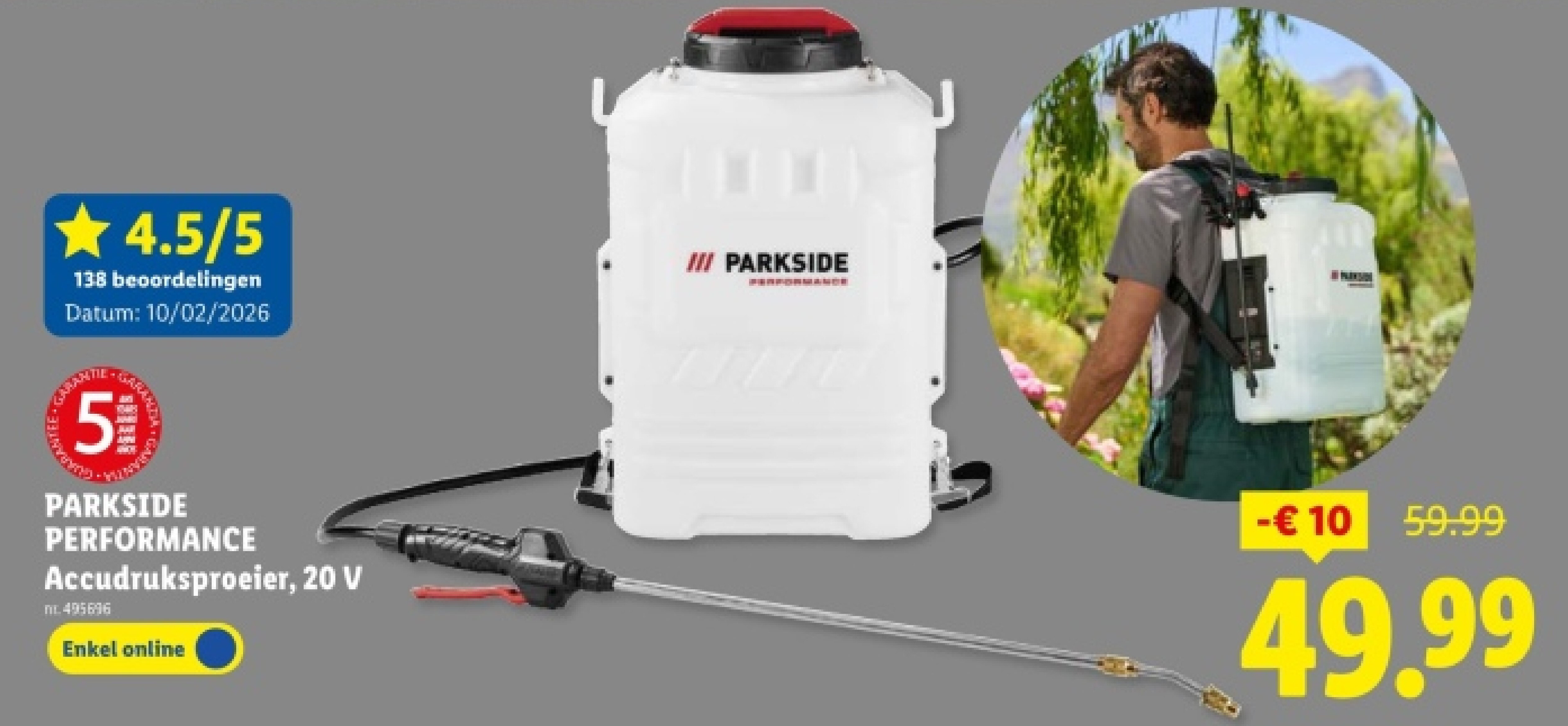 Accudruksproeier, 20 V