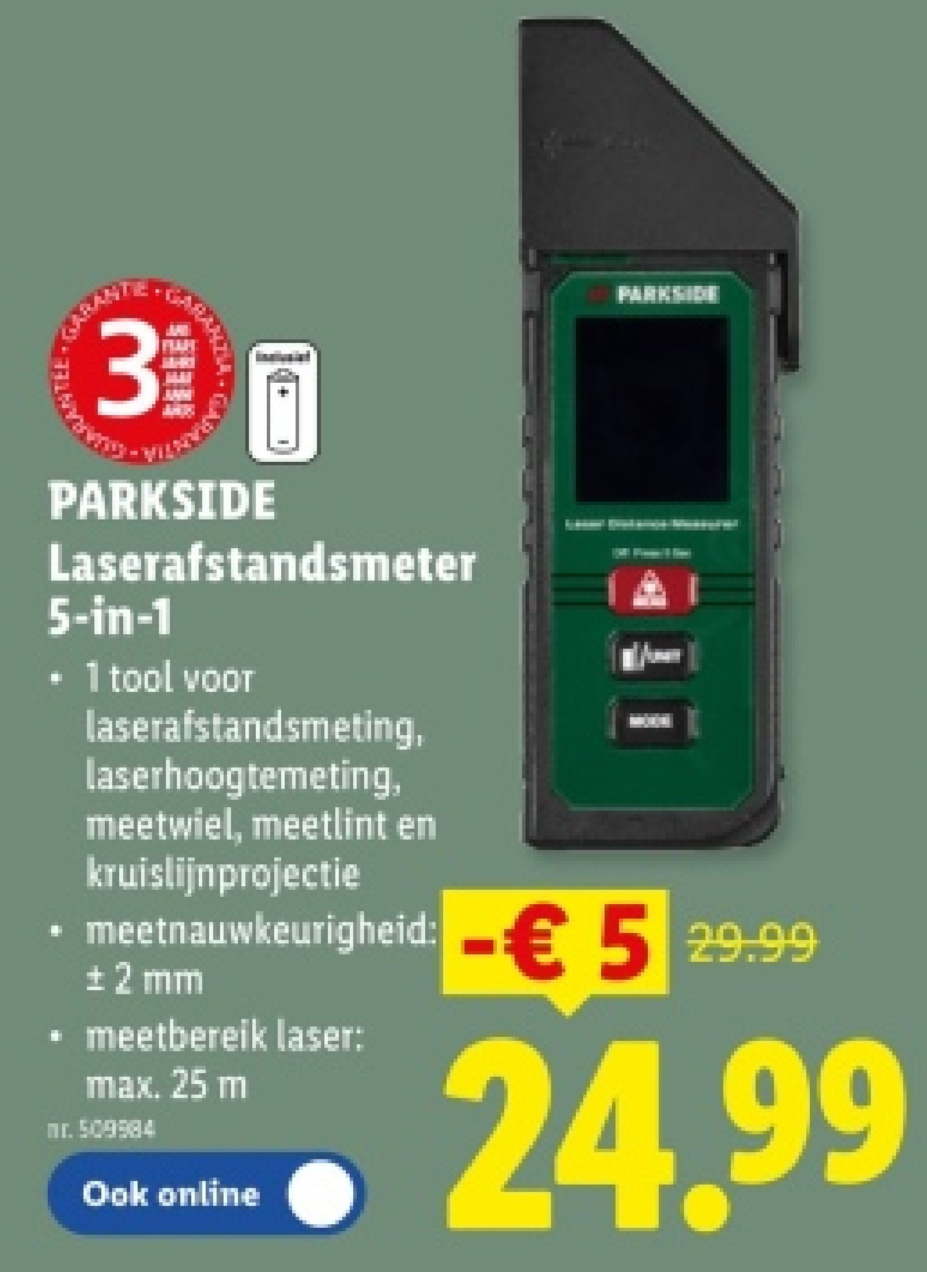 Laserafstandsmeter 5-in-1
