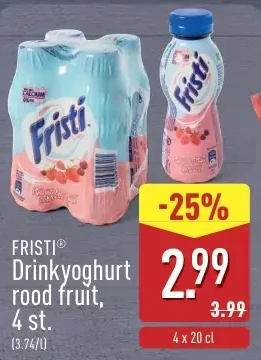 Drinkyoghurt rood fruit, 4 st.