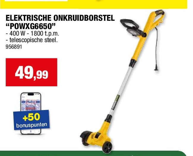 ELEKTRISCHE ONKRUIDBORSTEL “POWXG6650”