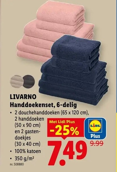 Handdoekenset, 6-delig