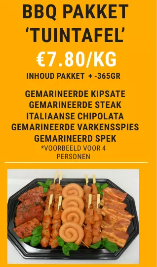 BBQ PAKKET 'TUINTAFEL