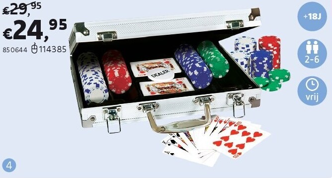 POKERSET MET 200 CHIPS