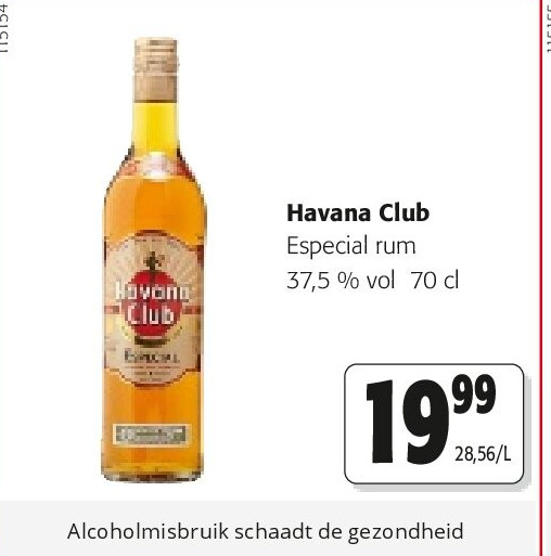 Havana Club Especial rum 37,5 % vol 70 cl