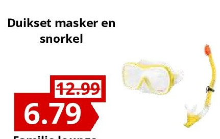 Duikset masker en snorkel