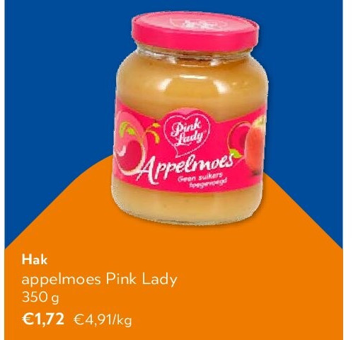 Hak appelmoes Pink Lady 350 g