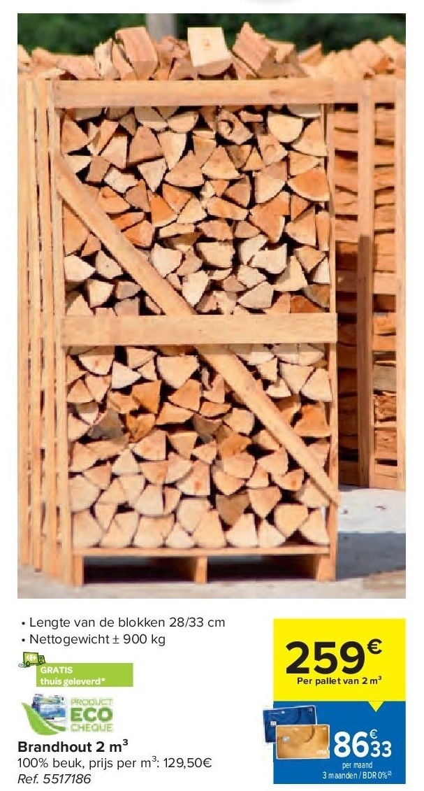 Brandhout 2 m³