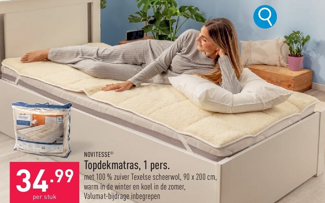 Topdekmatras, 1 pers.