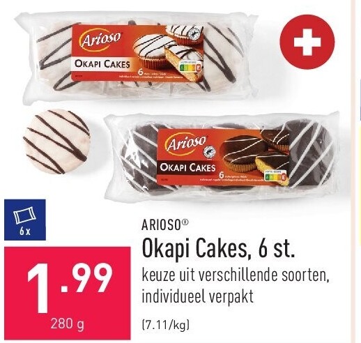 Okapi Cakes, 6 st.