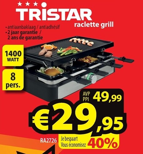 Tristar raclette grill