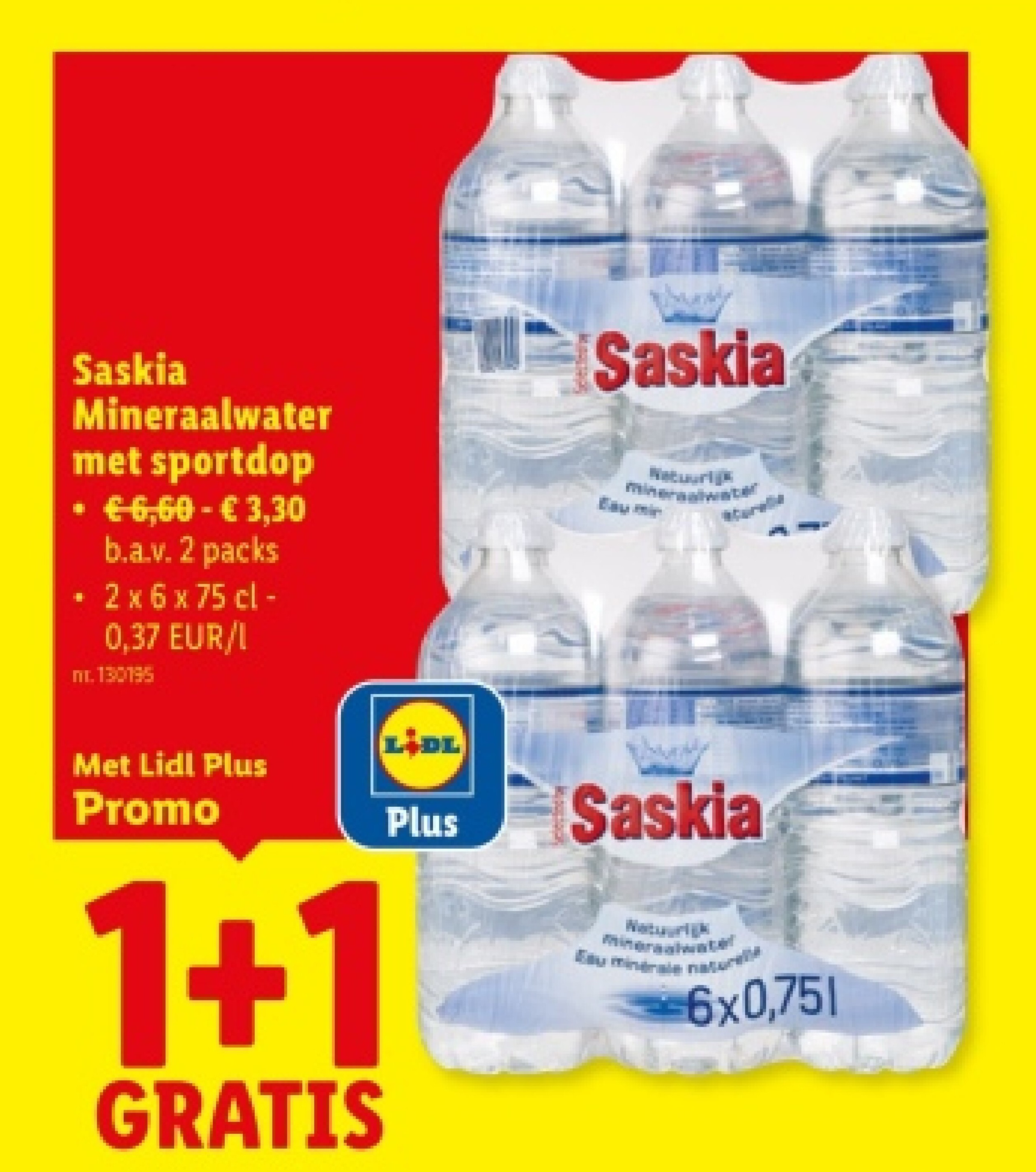 Mineraalwater met sportdop