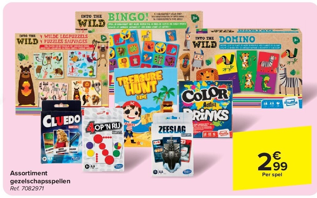 Assortiment gezelschapsspellen