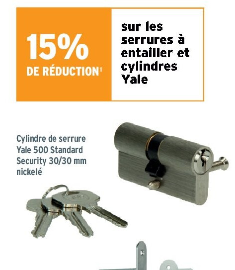 sur les serrures à entailler et cylindres Yale