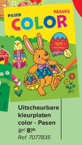 Uitscheurbare kleurplaten color - Pasen