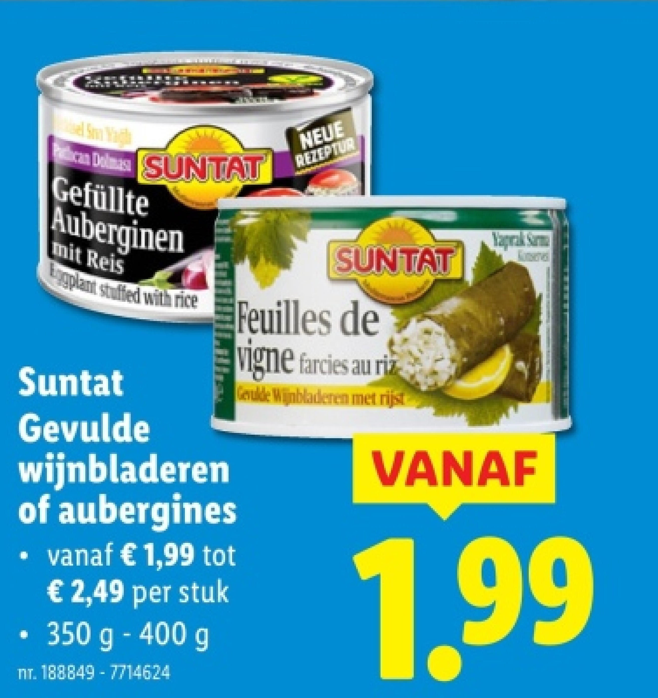 Gevulde wijnbladeren of aubergines