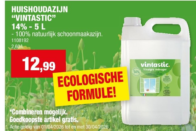 HUISHOUDAZIJN “VINTASTIC” 14% - 5 L