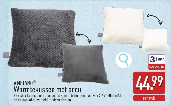Warmtekussen met accu