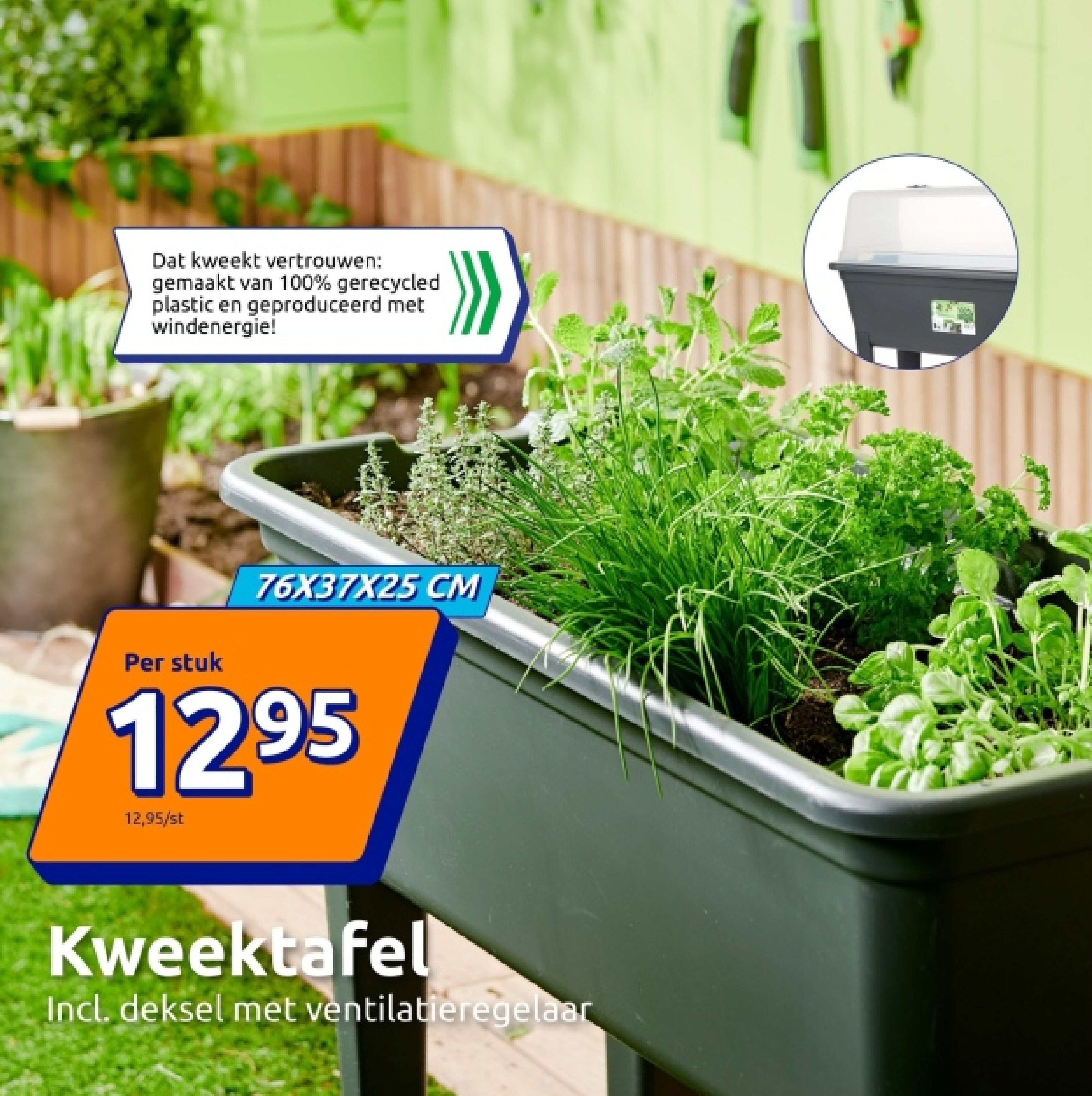 Kweektafel 76X37X25 CM