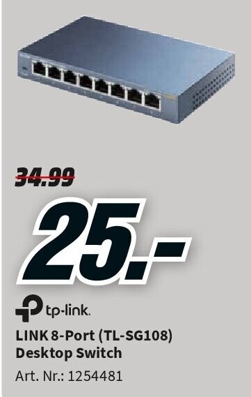 LINK 8-Port (TL-SG108) Desktop Switch
