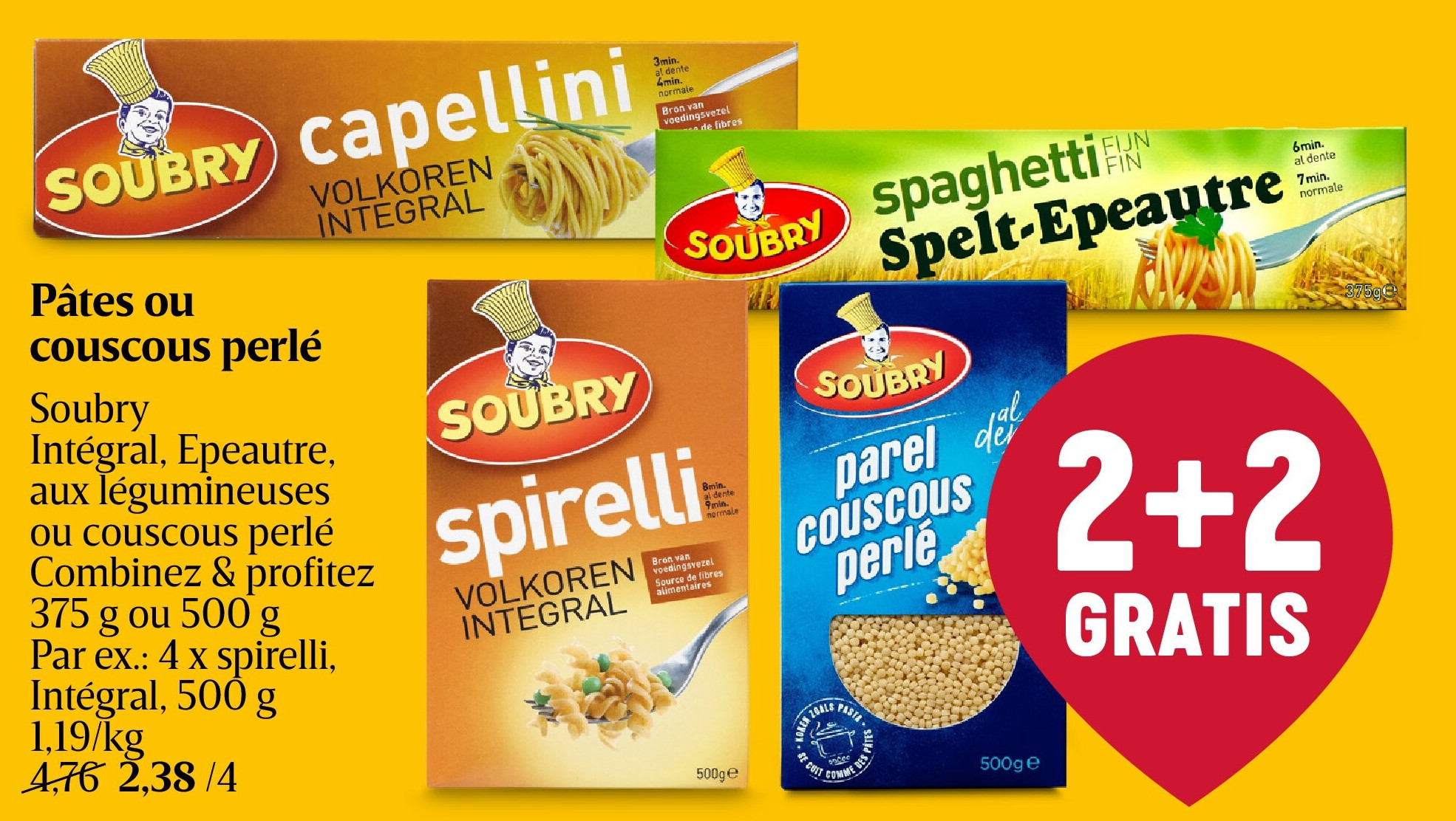 Pâtes ou couscous perlé