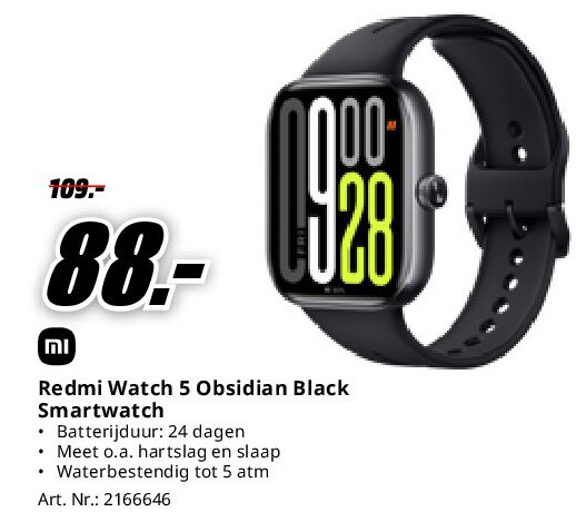 Mi Redmi Watch 5 Obsidian Black Smartwatch