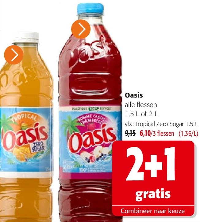 Oasis Tropical Zero Sugar 1,5 L