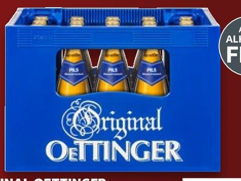 Original Oettinger Bier oder Biermischgetränk