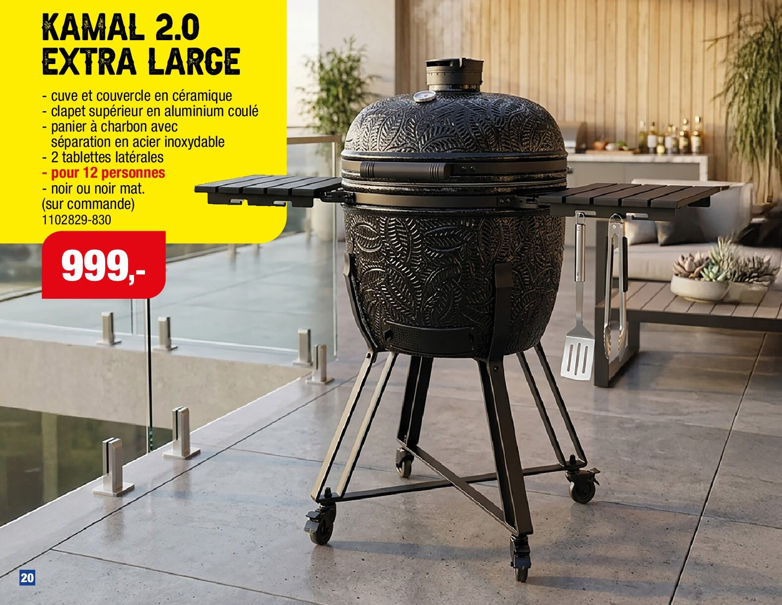 Barbecook Kamal 2.0 kamado barbecue Extra large noir
