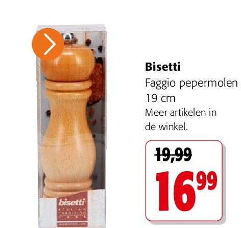 Bisetti Faggio pepermolen 19 cm