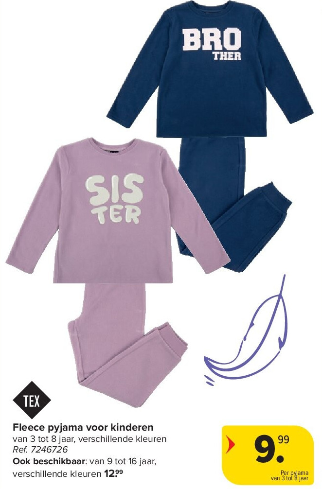 Fleece pyjama voor kinderen